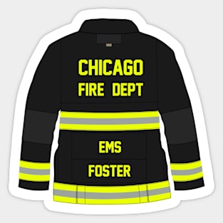 CHICAGO FIRE - EMILY FOSTER EMS - TURN OUT COAT Sticker